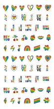 Laden Sie das Bild in den Galerie-Viewer, Fingernagel-Tattoos Rainbow Love