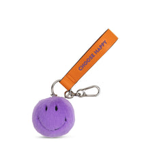 Laden Sie das Bild in den Galerie-Viewer, Smiley Eco Fuzzy Bag Charm Dark Purple