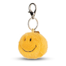 Laden Sie das Bild in den Galerie-Viewer, Smiley Eco Fuzzy Schlüsselanhänger Yellow