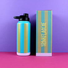 Laden Sie das Bild in den Galerie-Viewer, Trinkflasche petrol/olive-gold/flieder 1000ml