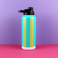 Laden Sie das Bild in den Galerie-Viewer, Trinkflasche petrol/olive-gold/flieder 1000ml