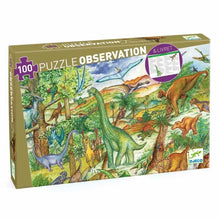 Laden Sie das Bild in den Galerie-Viewer, Wimmel-Puzzle "Dinosaurier" 100-teilig
