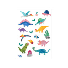 Laden Sie das Bild in den Galerie-Viewer, Spülmaschinenfeste Sticker "Dinos"