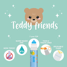 Laden Sie das Bild in den Galerie-Viewer, Teddy Friends Set mit 12 Filzstiften