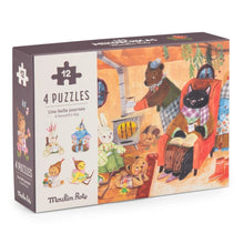 Laden Sie das Bild in den Galerie-Viewer, Minouchkas 4 Mini Puzzle 12-teilige Puzzle