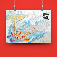 Laden Sie das Bild in den Galerie-Viewer, Großes Ausmalposter Piraten