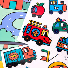 Laden Sie das Bild in den Galerie-Viewer, Montessori Sticker Set "Vroom"