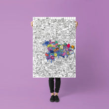 Laden Sie das Bild in den Galerie-Viewer, Großes Ausmalposter Kitty