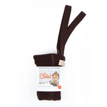 Laden Sie das Bild in den Galerie-Viewer, Teddy Strumpfhose mit Trägern ohne Fuß Chocolate Brown