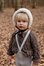 Laden Sie das Bild in den Galerie-Viewer, Teddy Strumpfhose mit Trägern mit Fuß Pearl Grey