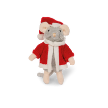 Laden Sie das Bild in den Galerie-Viewer, Kuscheltier Maus "Weihnachtsmann"